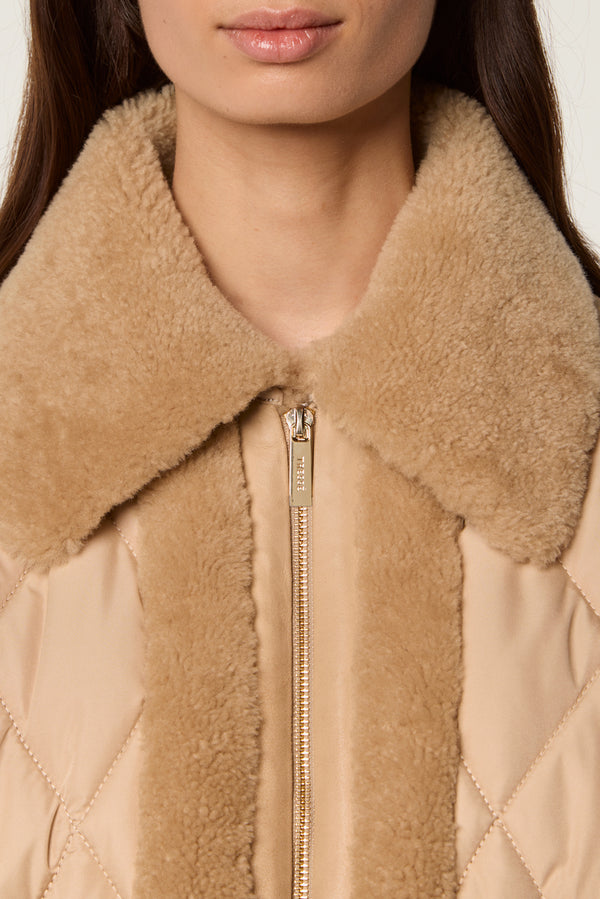 Quilted down jacket