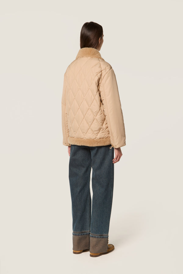 Quilted down jacket