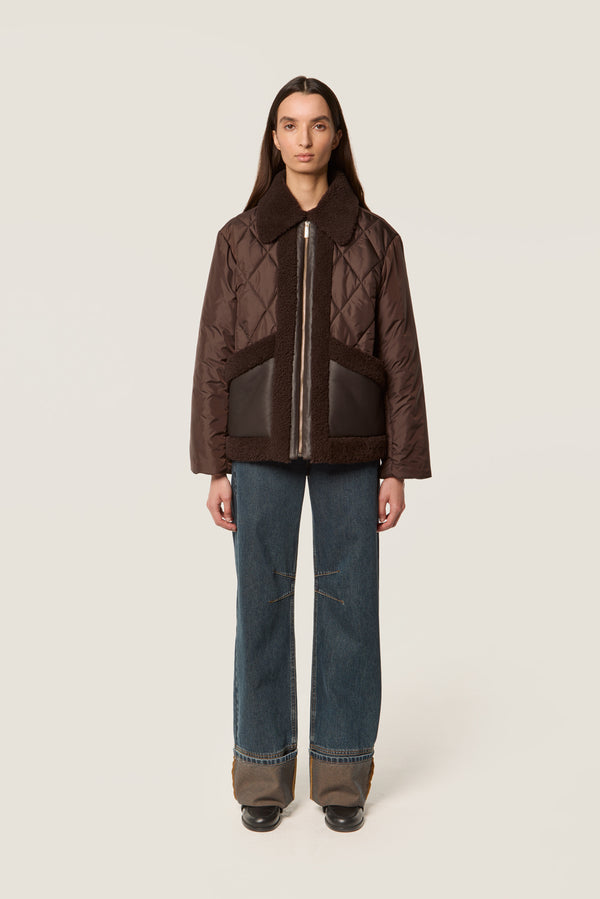 Quilted down jacket