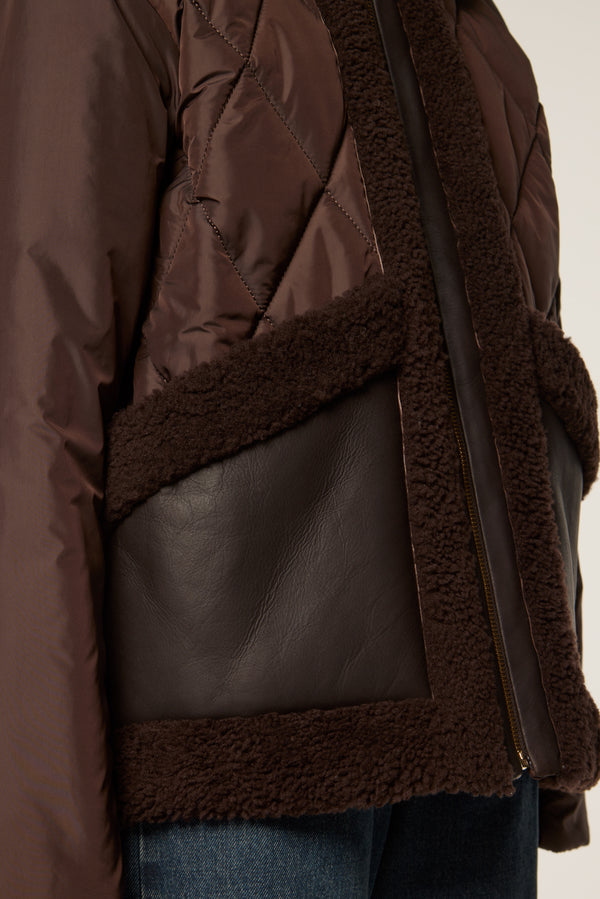 Quilted down jacket