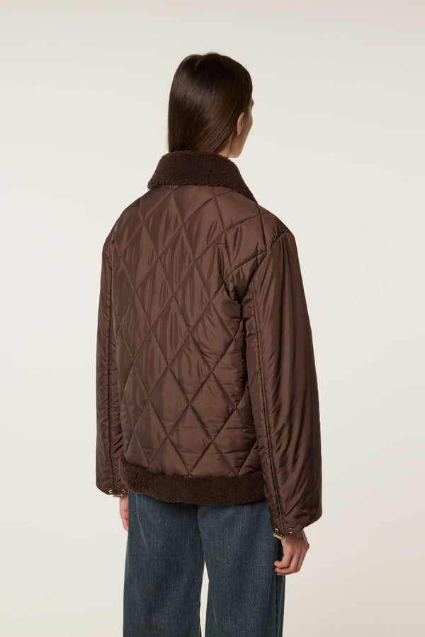 Quilted down jacket