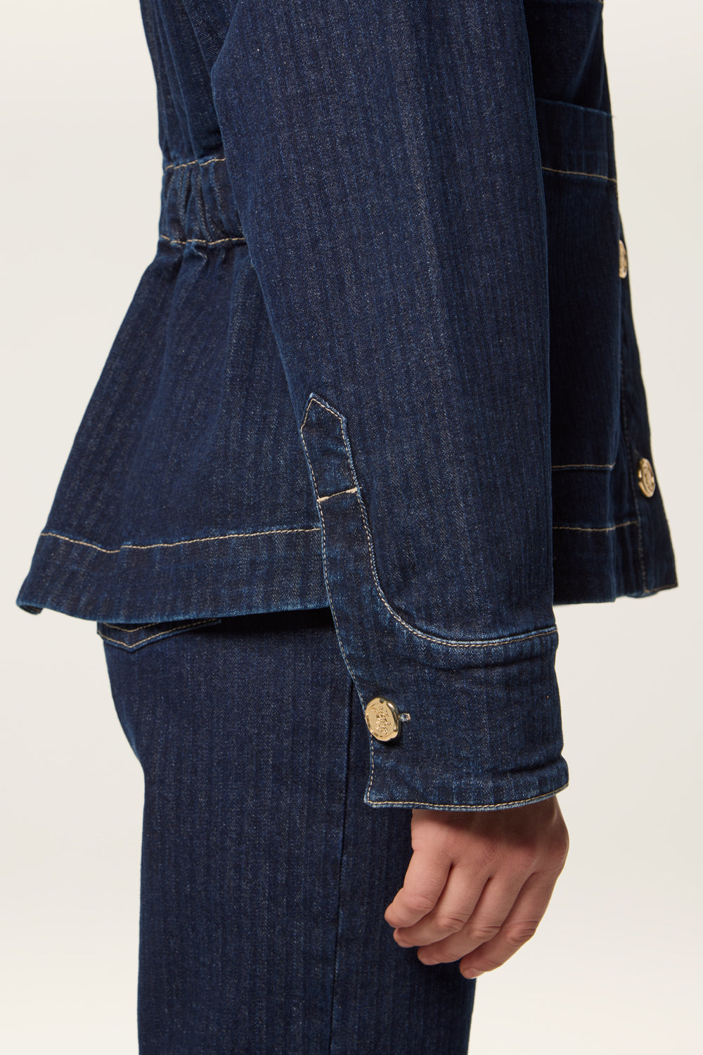 Veste en denim et col velours