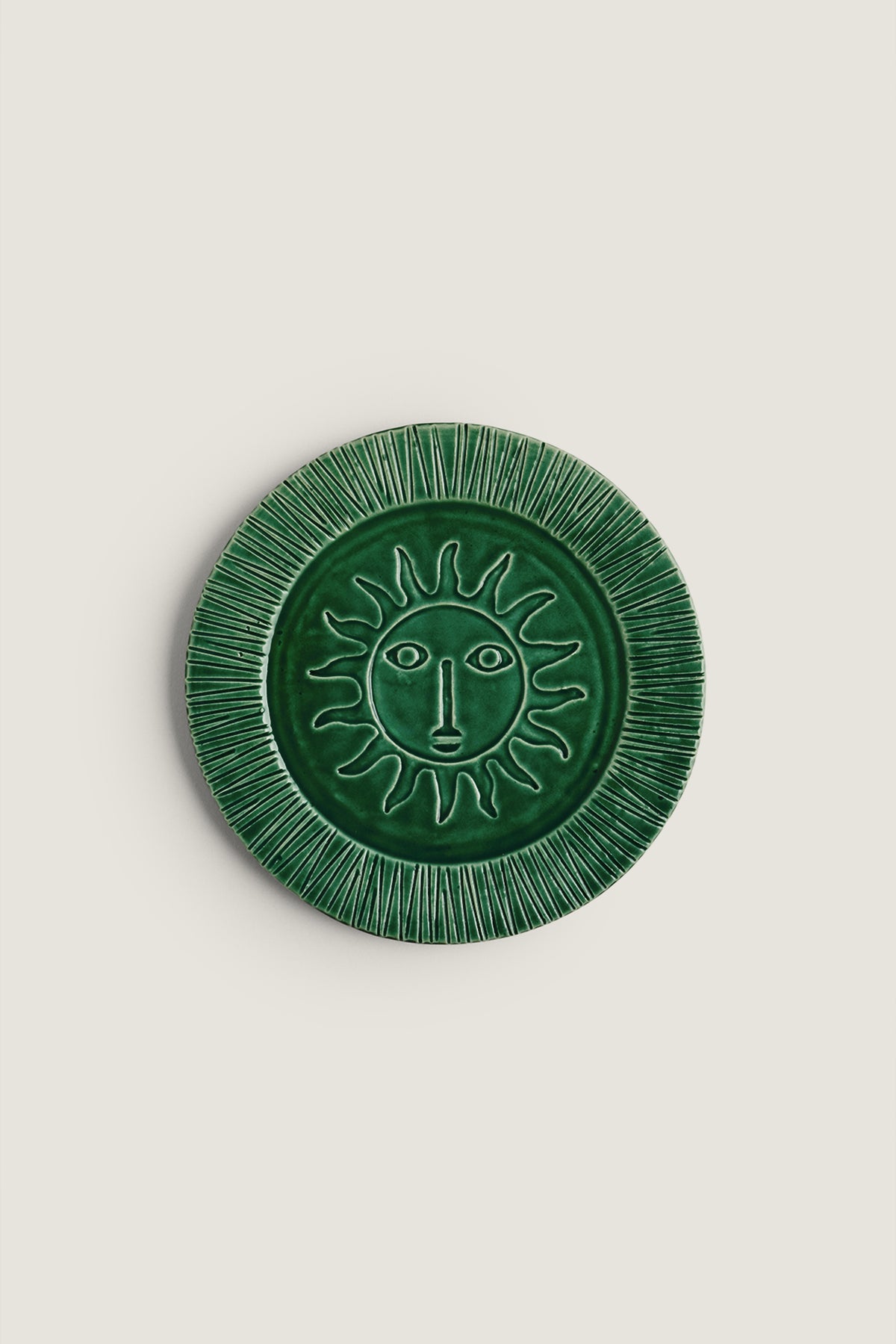 Dessertteller mit Sonnenmotiv
