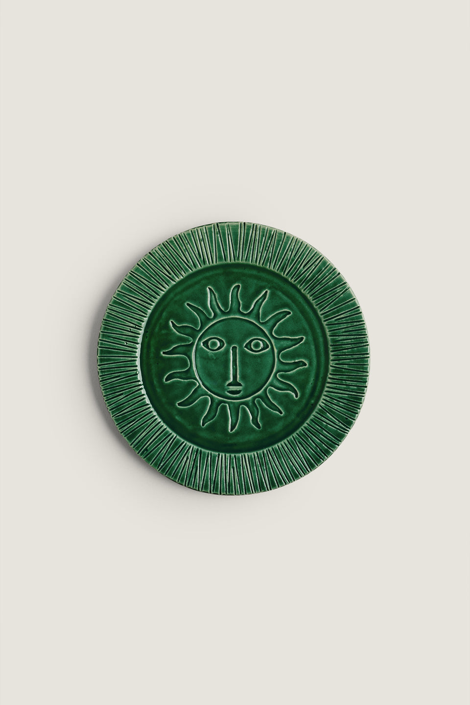 Assiette à dessert à motif soleil