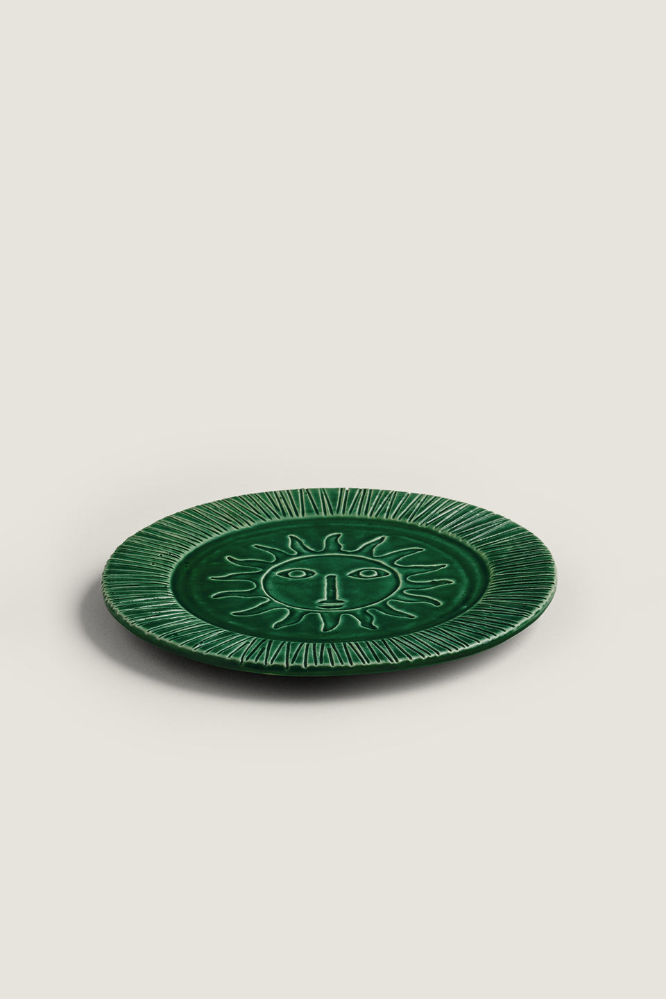 Assiette à dessert à motif soleil