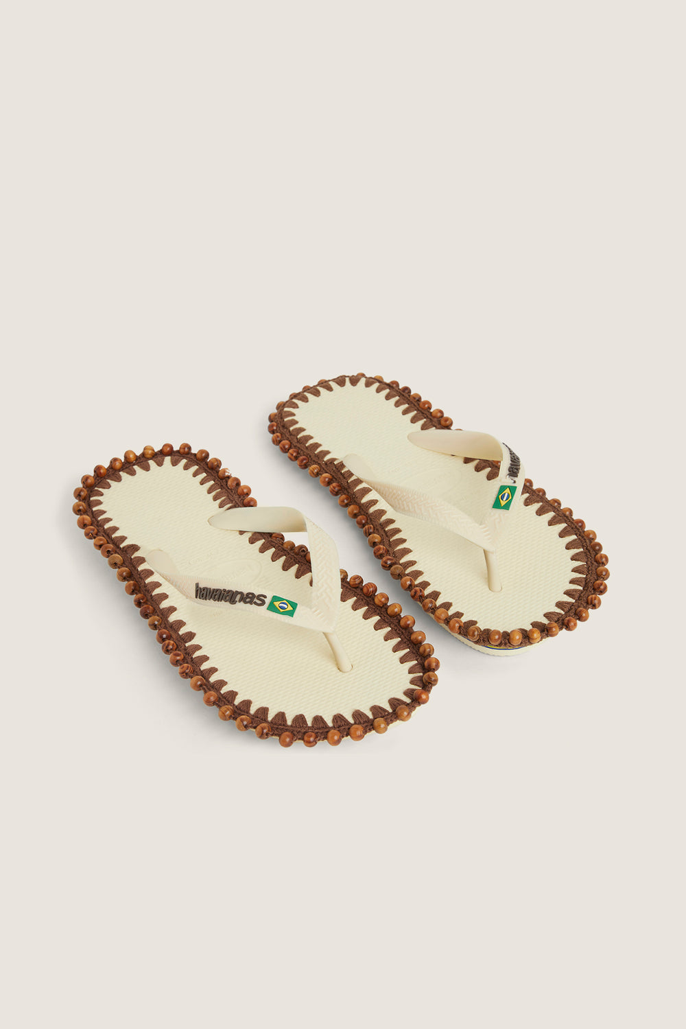 Custom crochet sandals with hand-embroidered beads