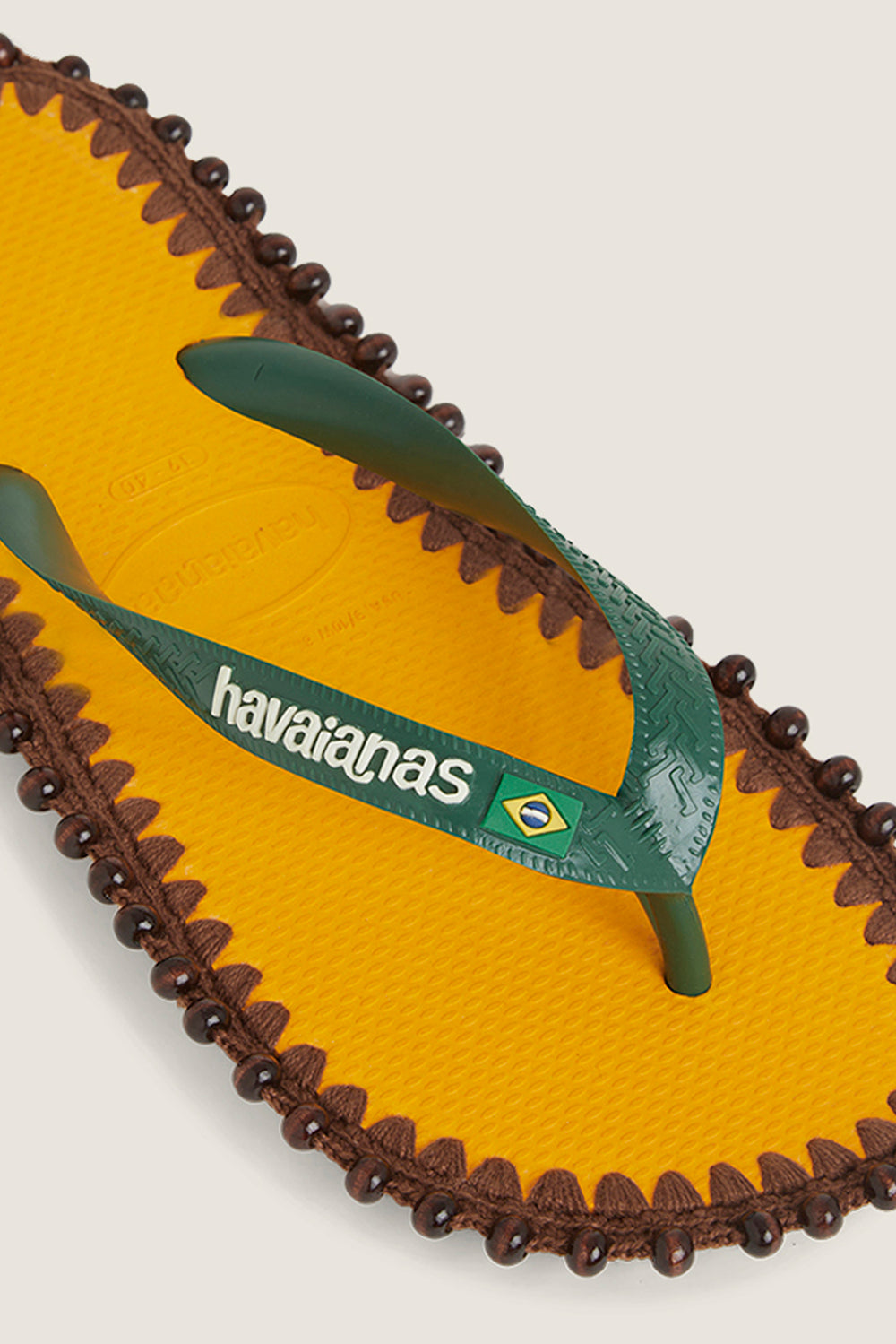Custom crochet sandals with hand-embroidered beads
