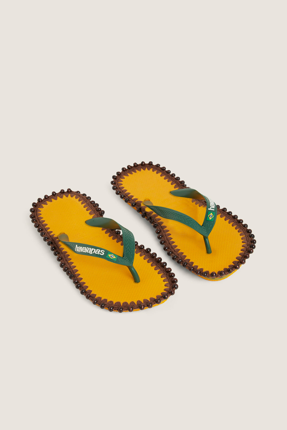 Custom crochet sandals with hand-embroidered beads