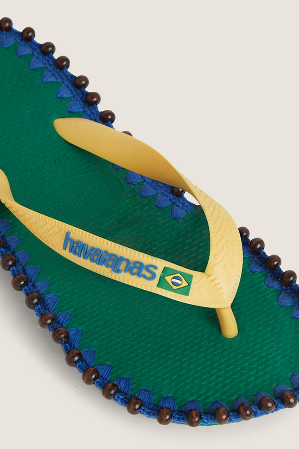 Custom crochet sandals with hand-embroidered beads