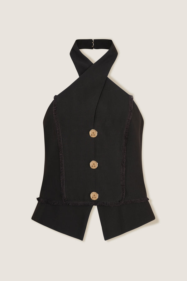 Backless tailored top