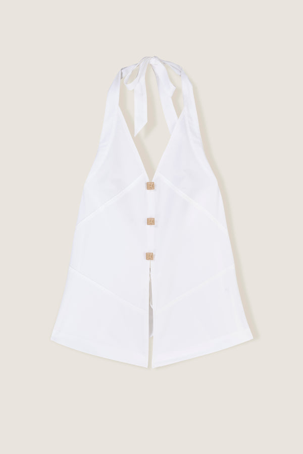 Top dos nu en popeline