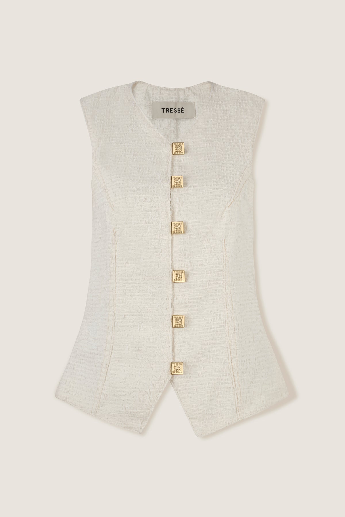 Tweed-effect vest