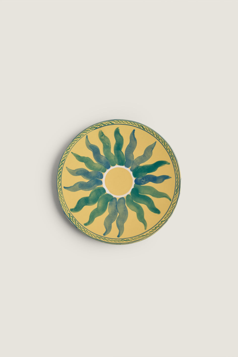 Assiette à dessert à motif soleil