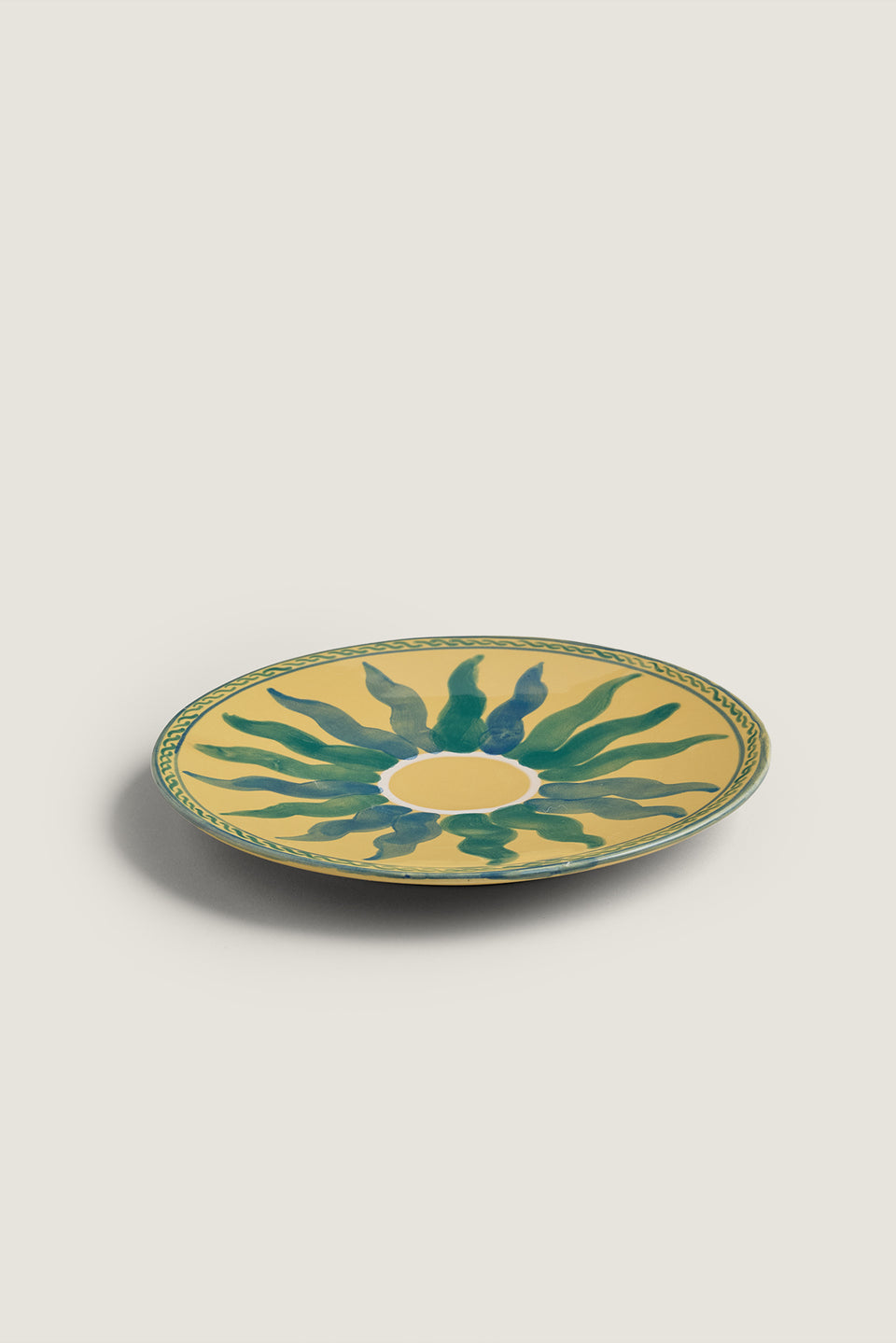 Assiette à dessert à motif soleil