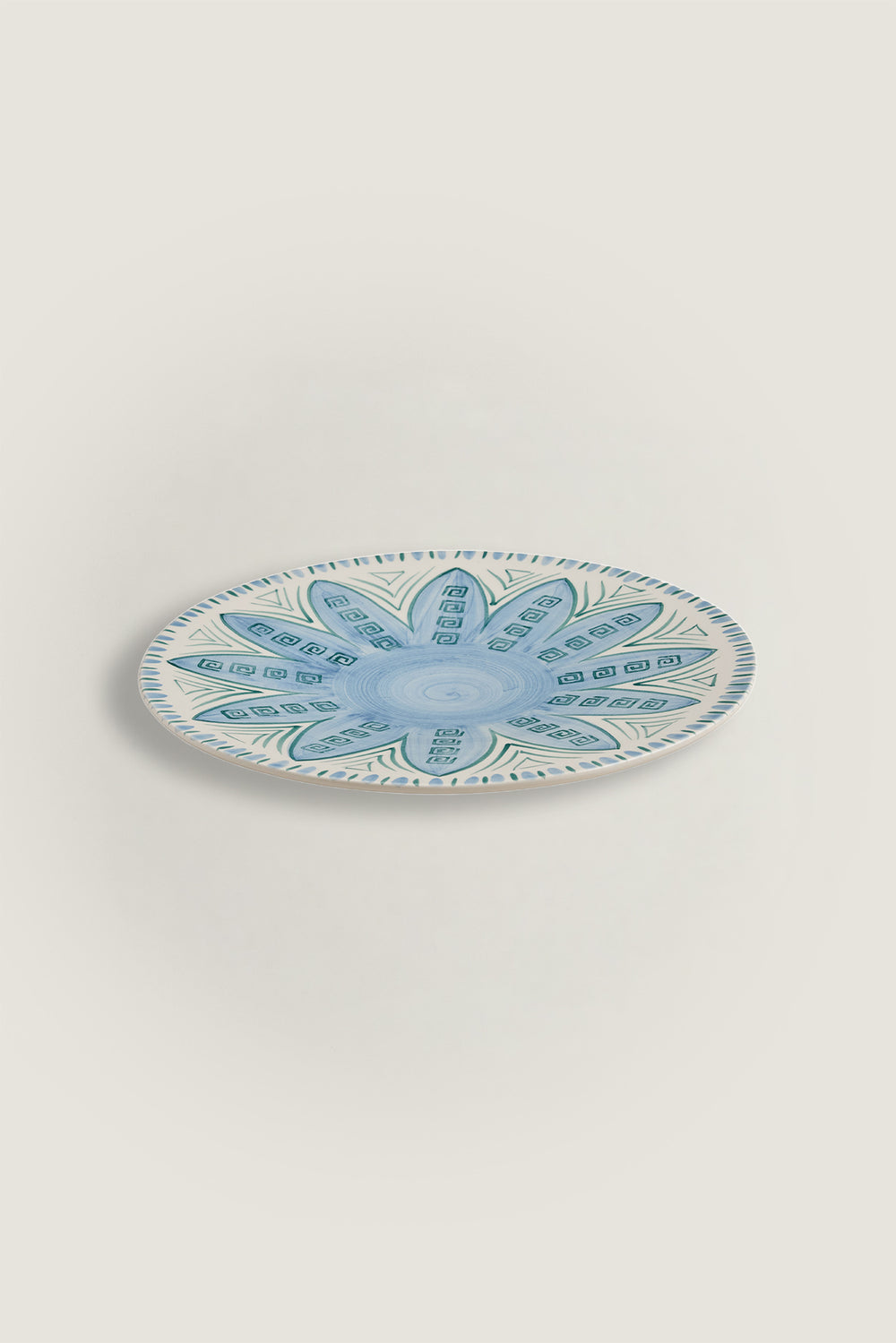 Assiette à diner motif fleur