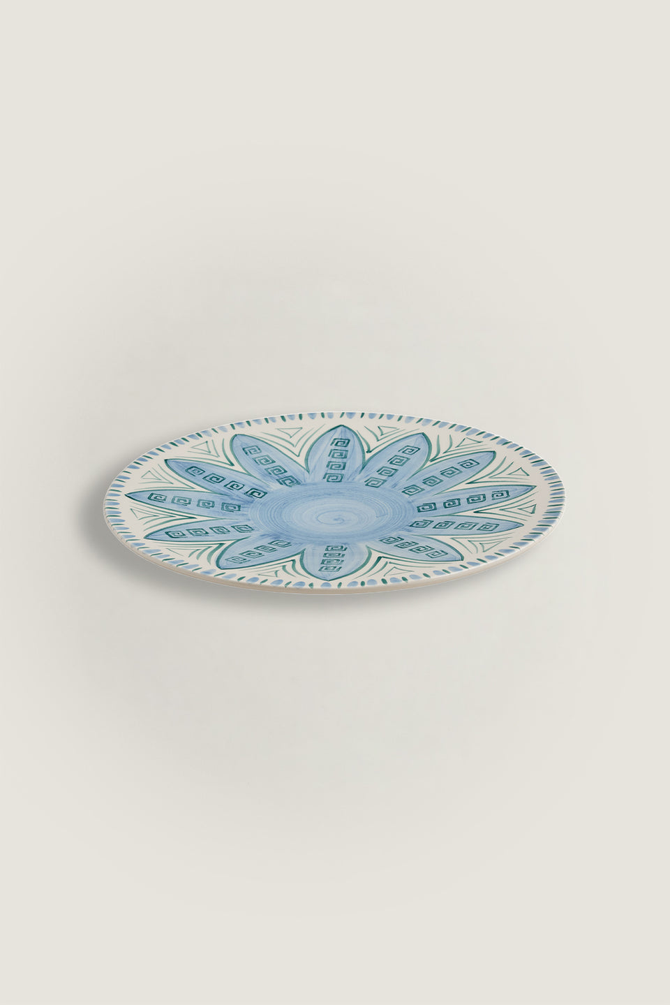 Assiette à diner motif fleur