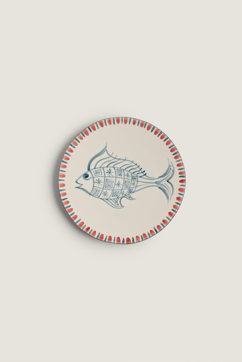 Fish pattern dessert plate
