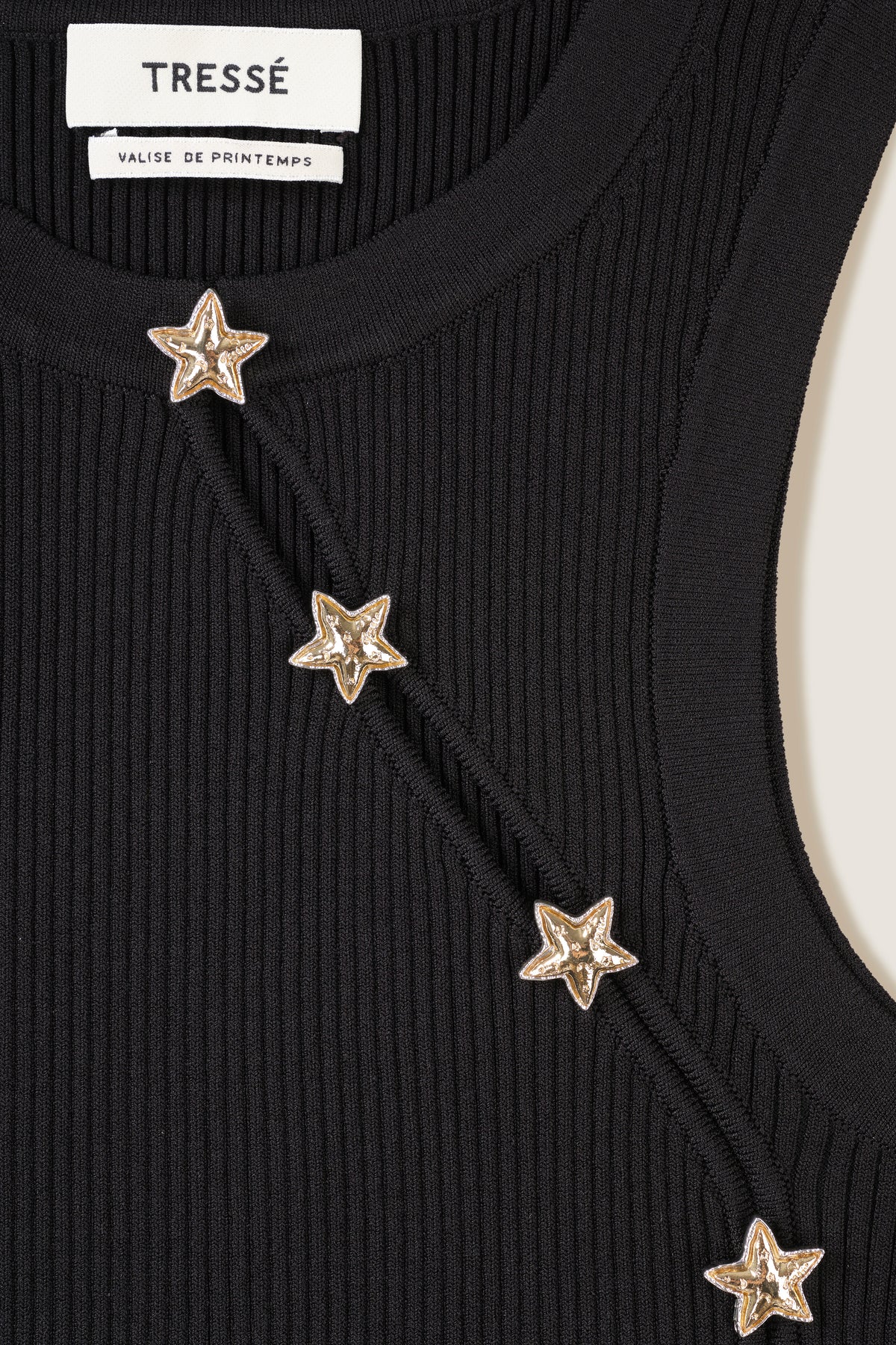 Top en maille à ouverture asymétrique