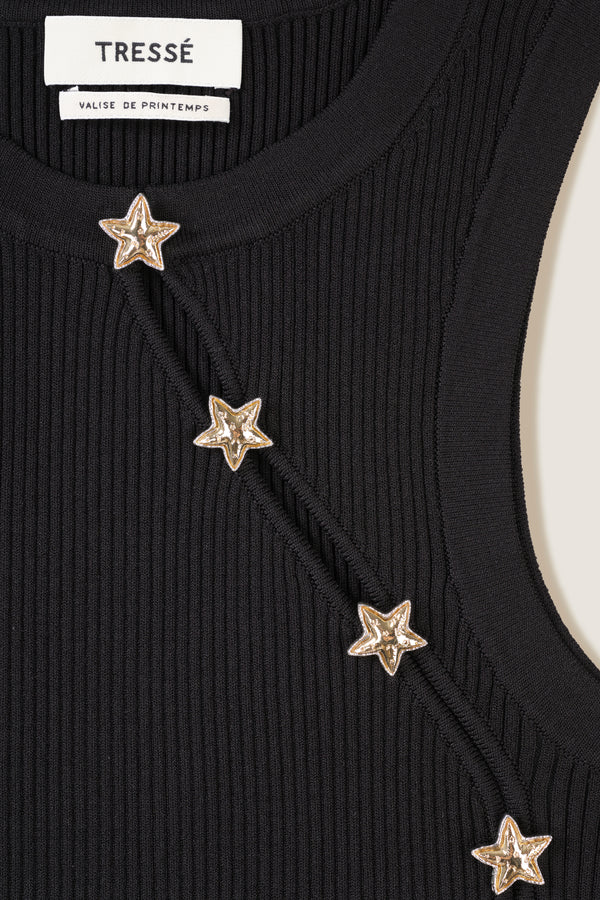 Top en maille à ouverture asymétrique