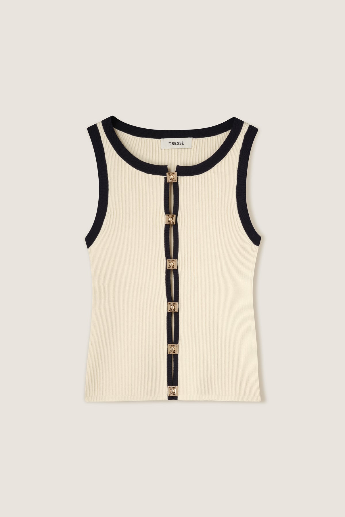 Zweifarbiges Stricktop
