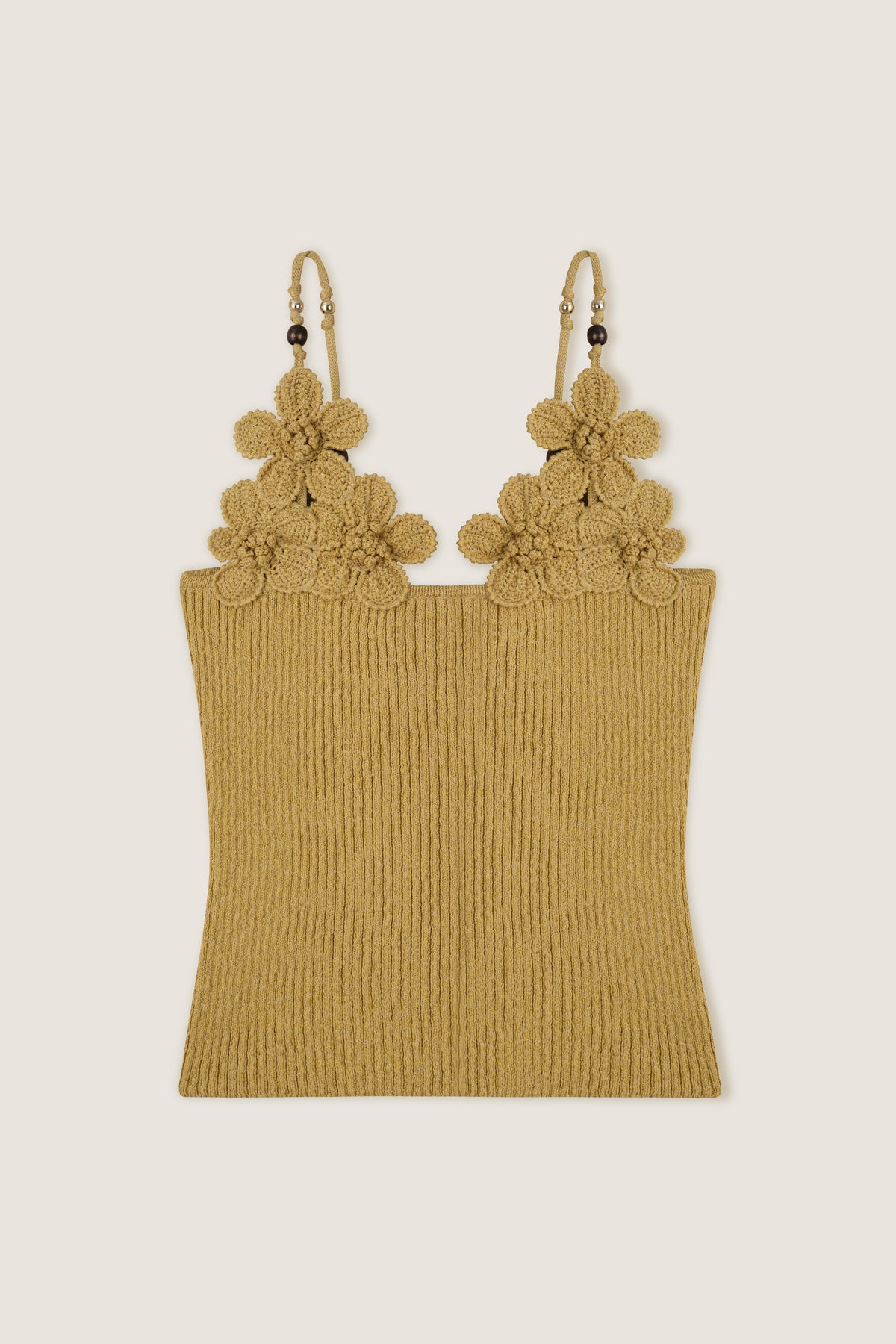 Top en maille à fleurs