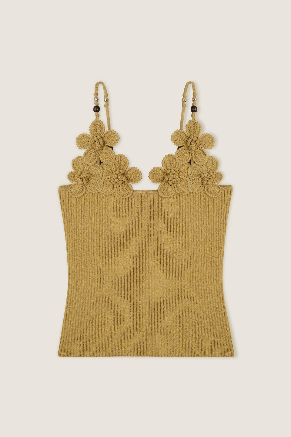 Top en maille à fleurs