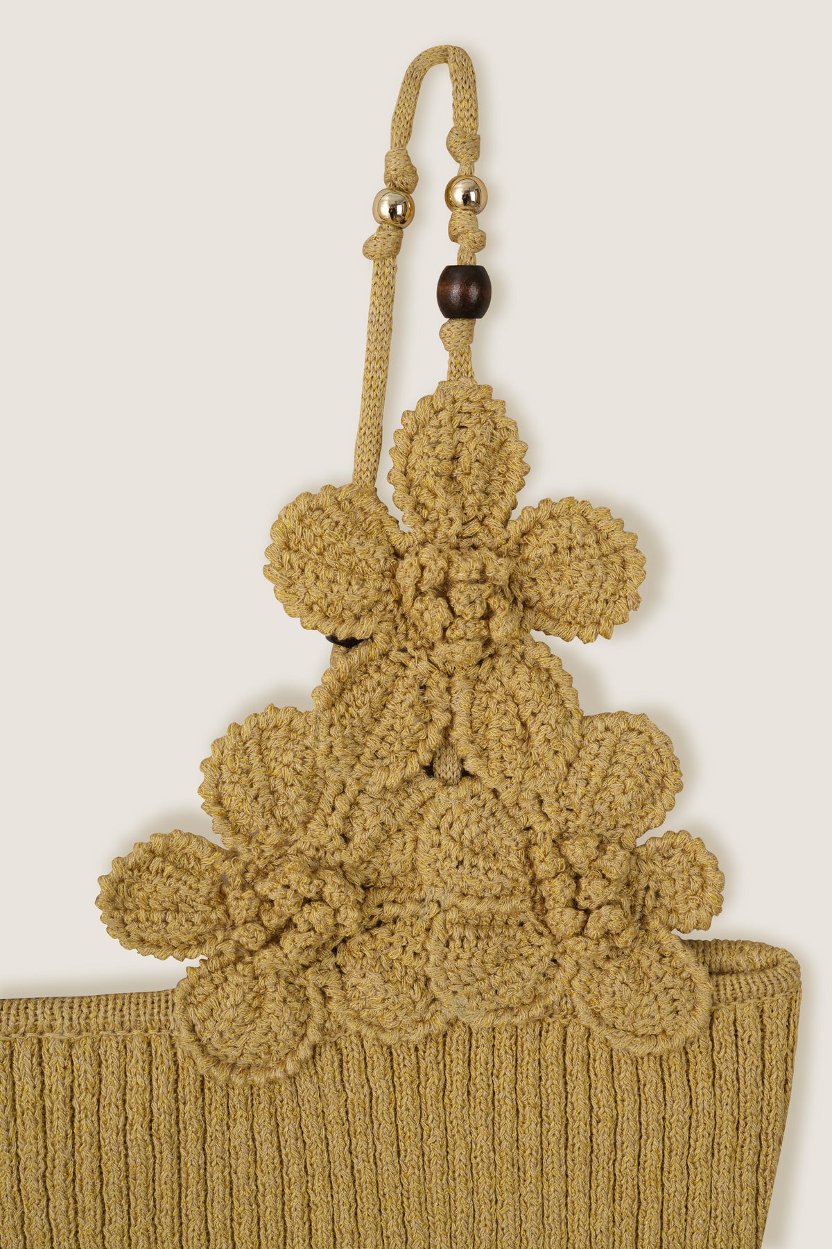 Top en maille à fleurs