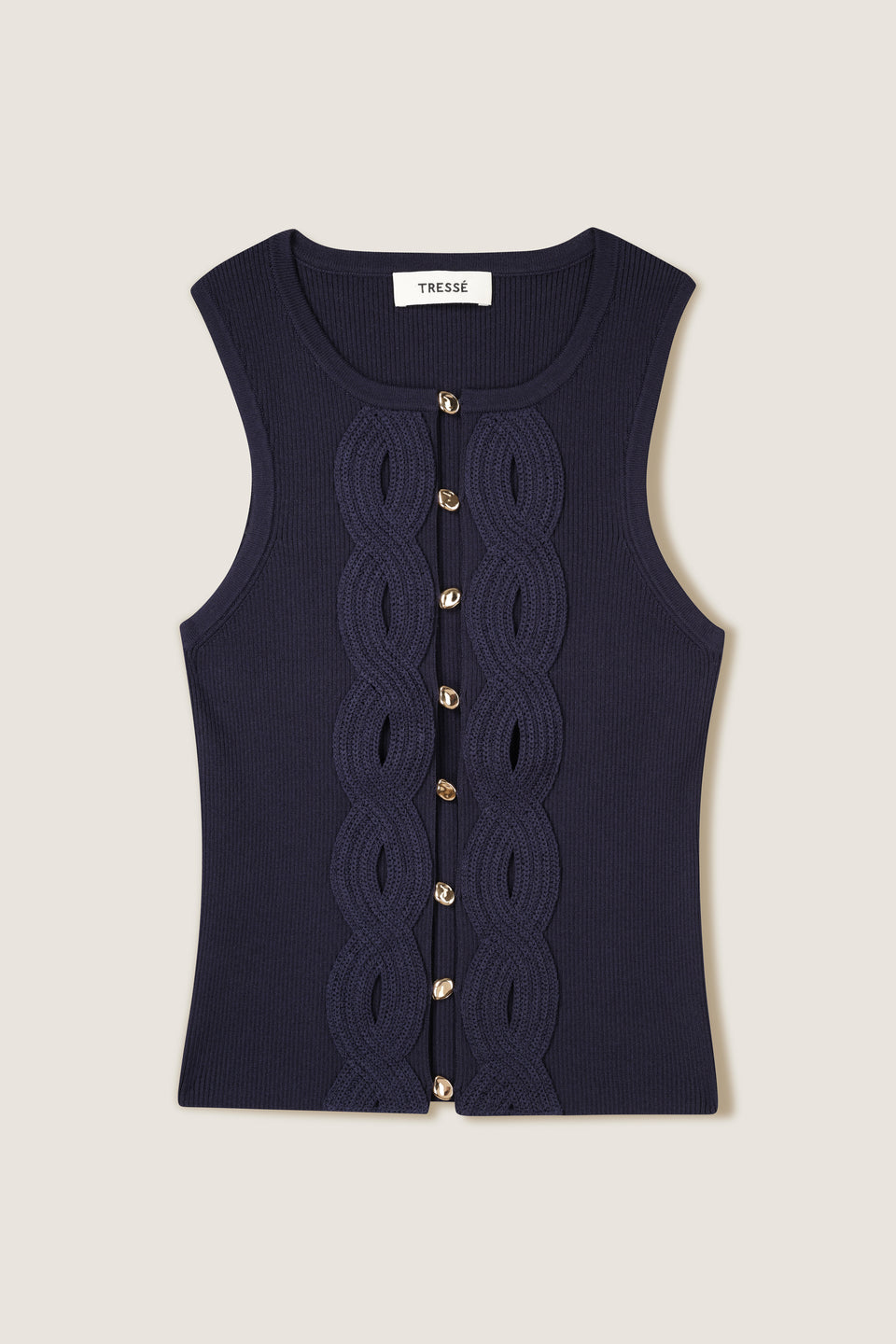 Top en maille à ouverture