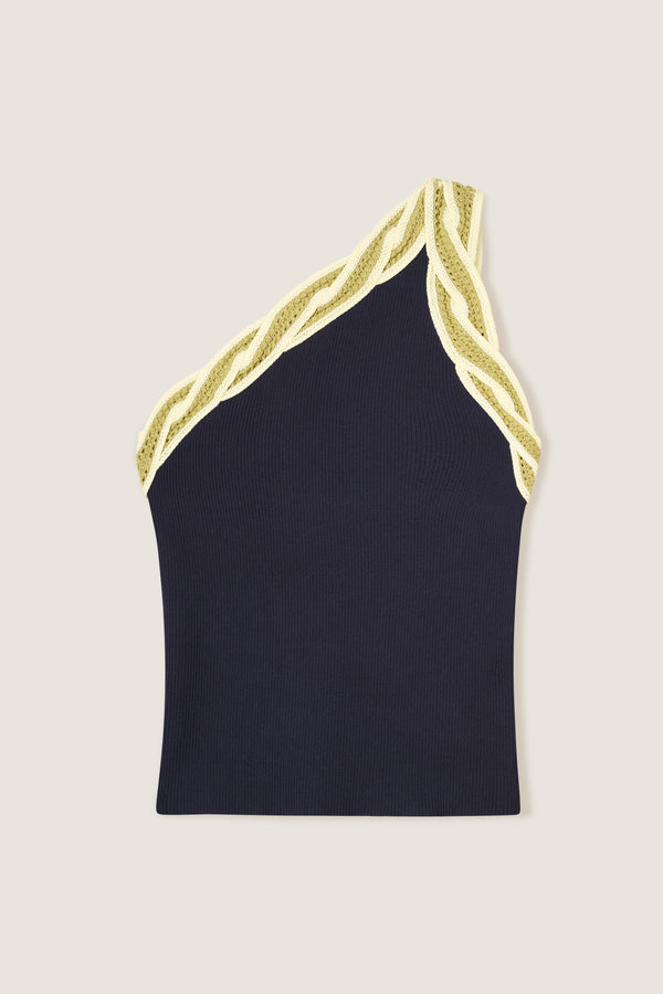Top en maille épaule dénudée