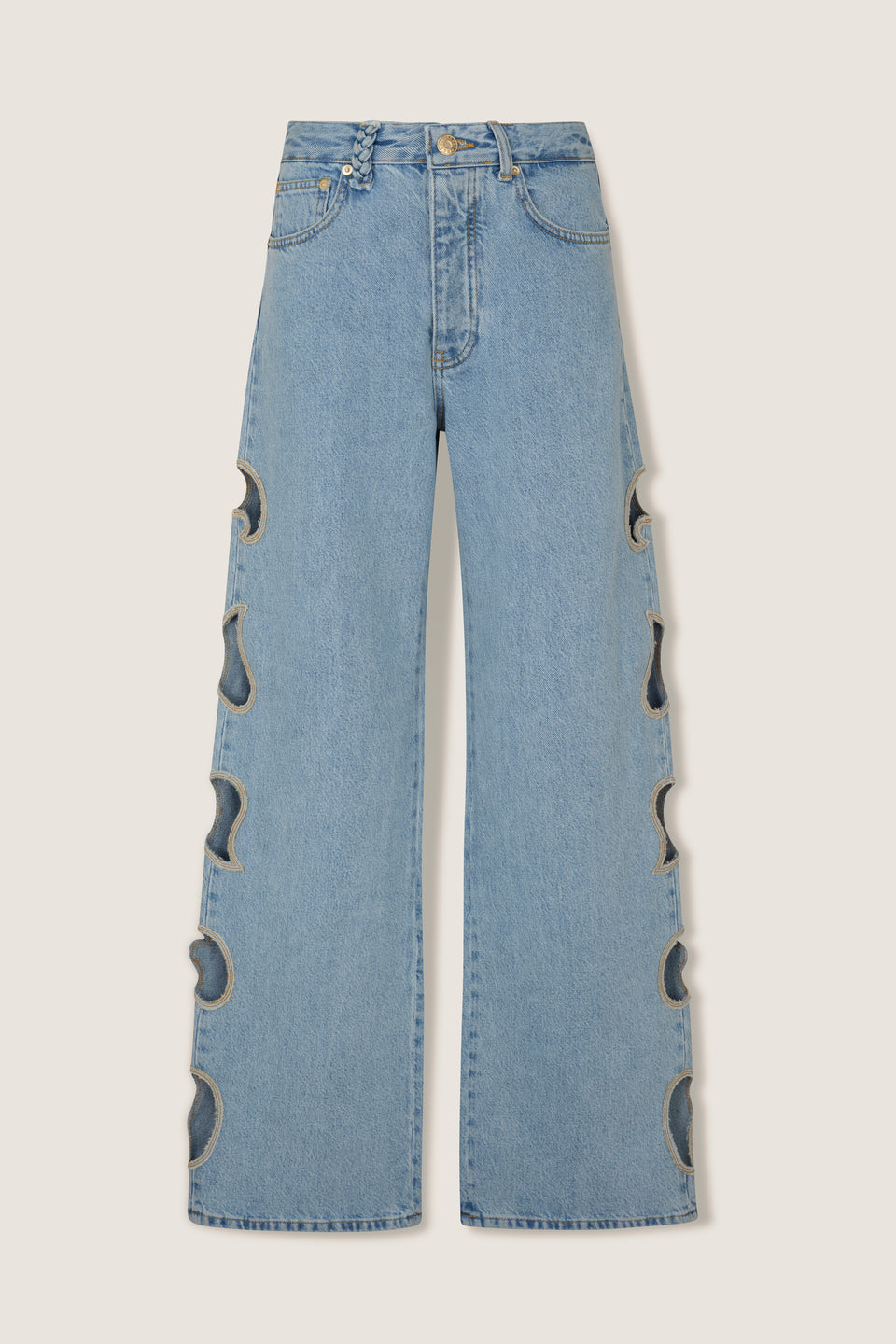Denim à ouverture paisley