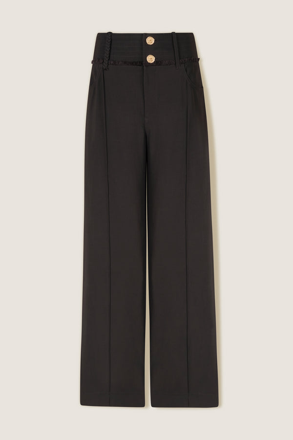 High waisted tailored pants