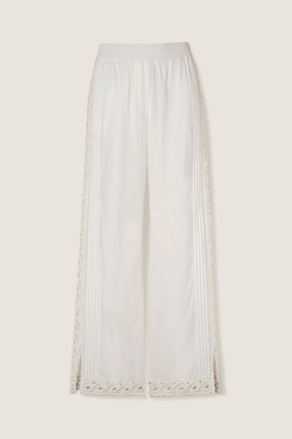 Lightweight embroidered trousers
