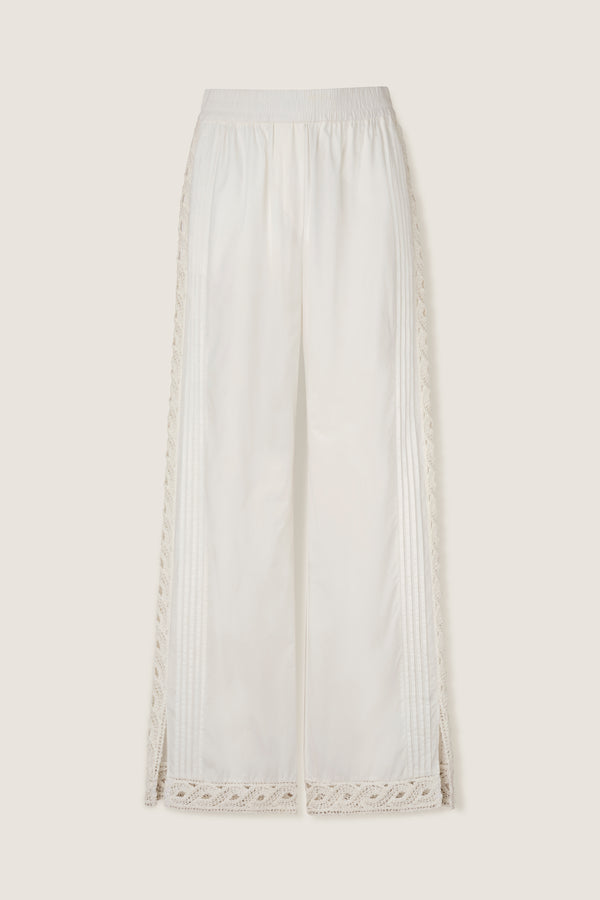 Pantalon léger à broderie