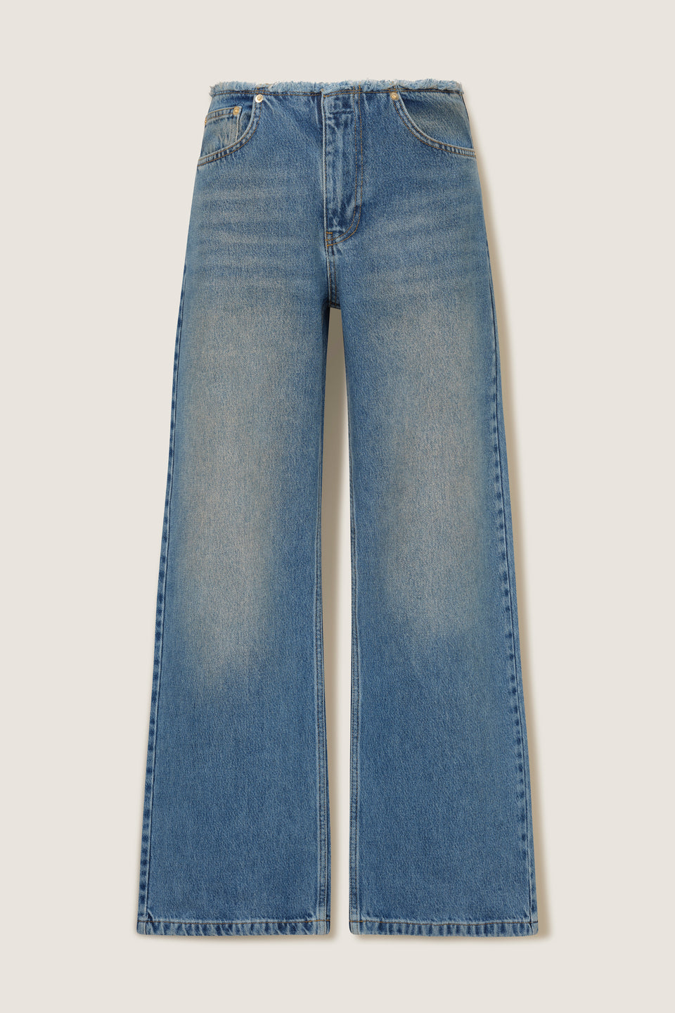 Denim à ceinture bords francs