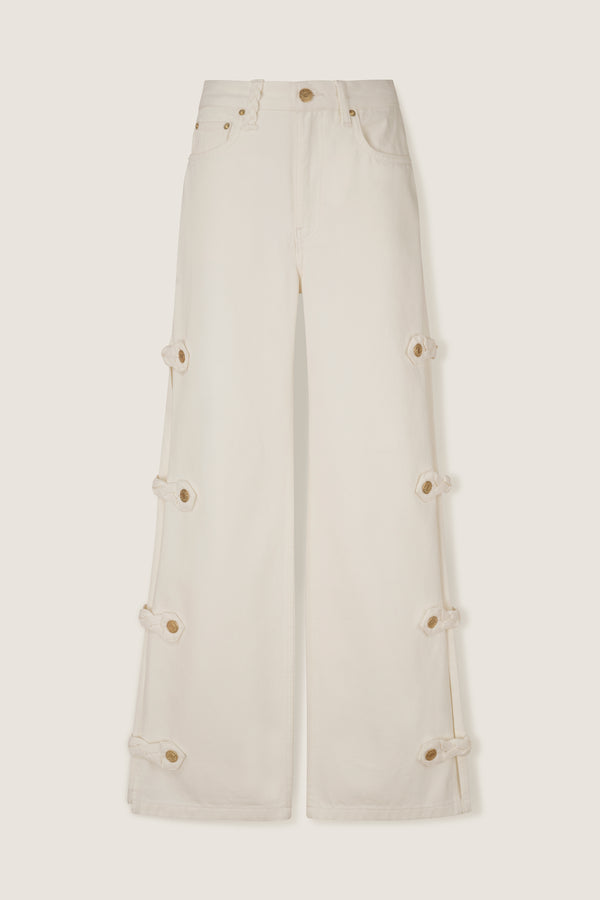 Denim à ouvertures boutonnées