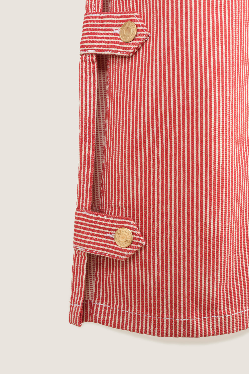 Striped canvas denim