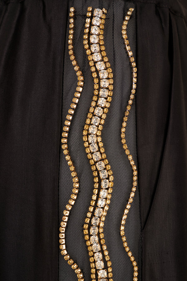 Pantalon à strass brodés