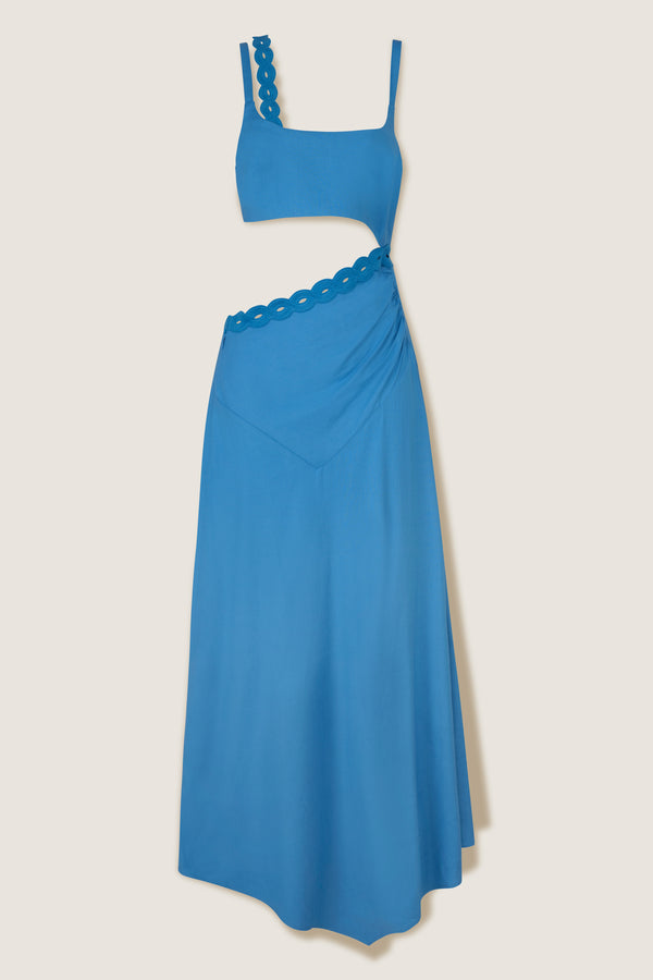 Robe longue à bretelle tresse