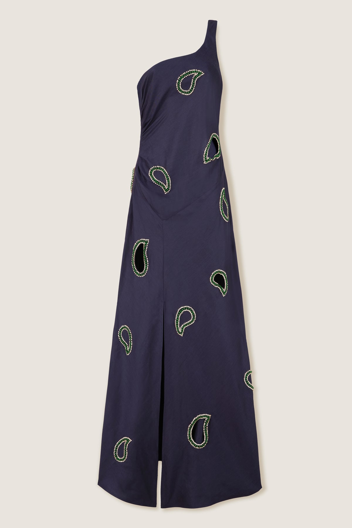 Robe longue à strass brodés