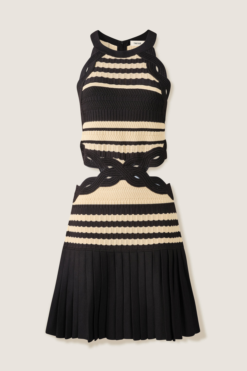 Robe en maille rayée
