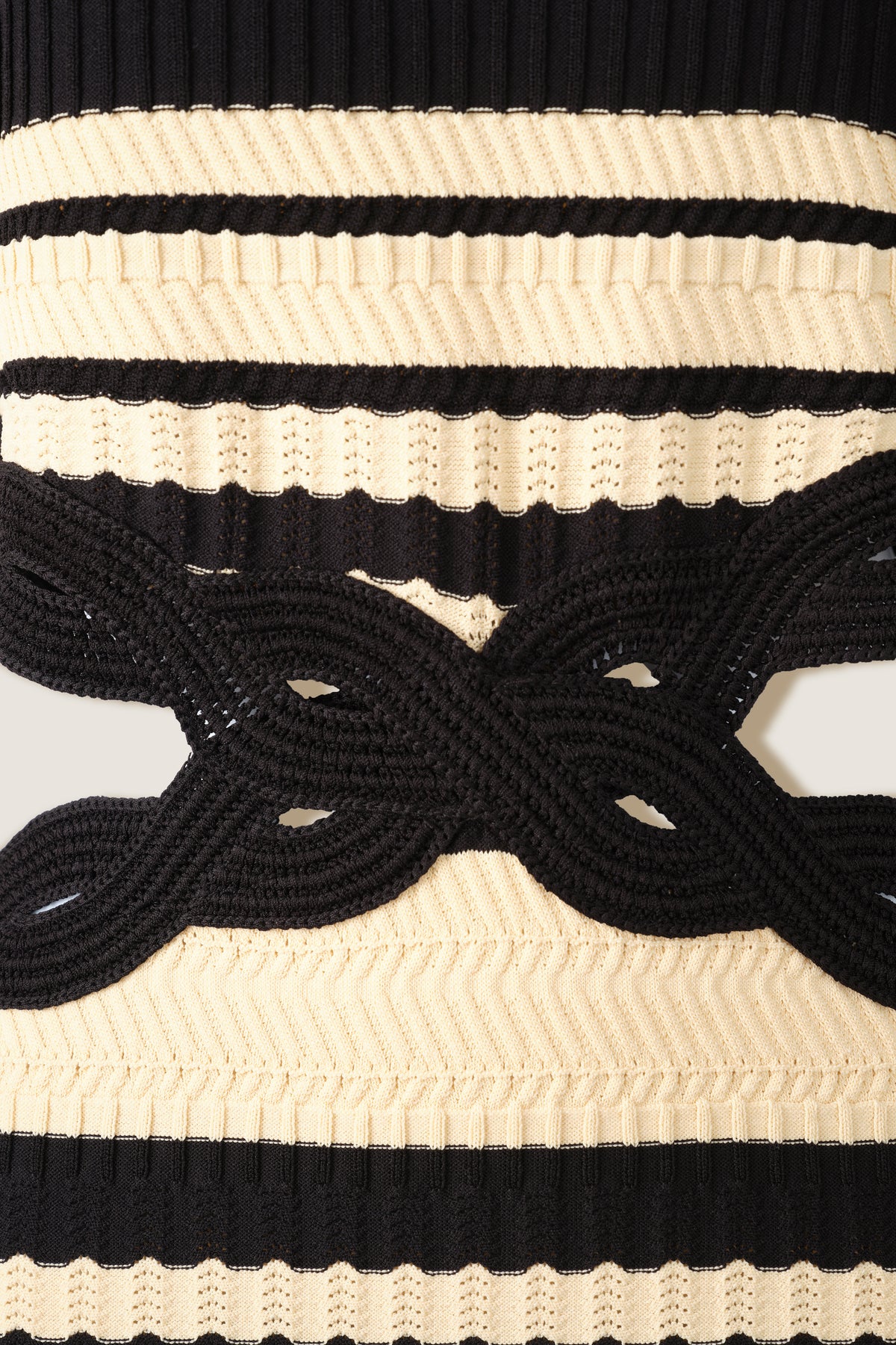 Robe en maille rayée
