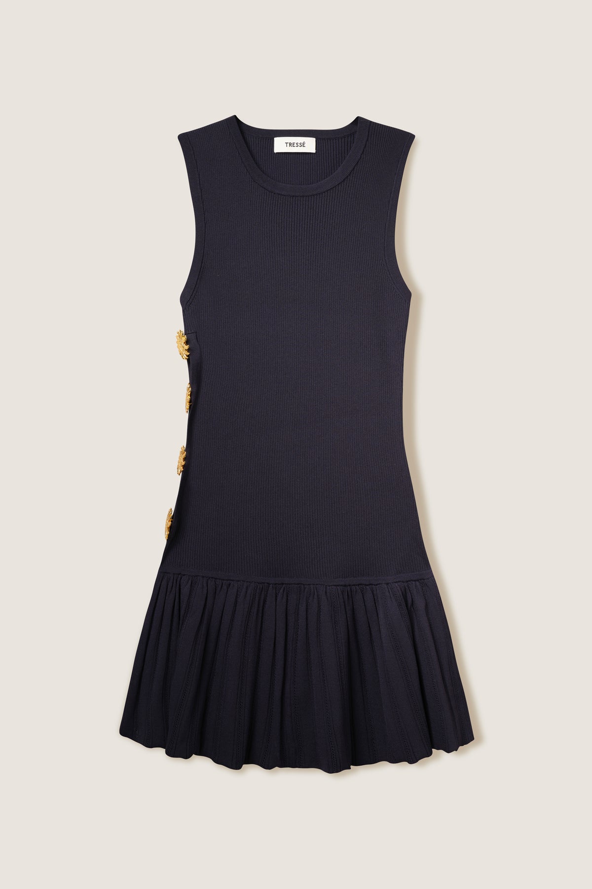 Robe courte plissée