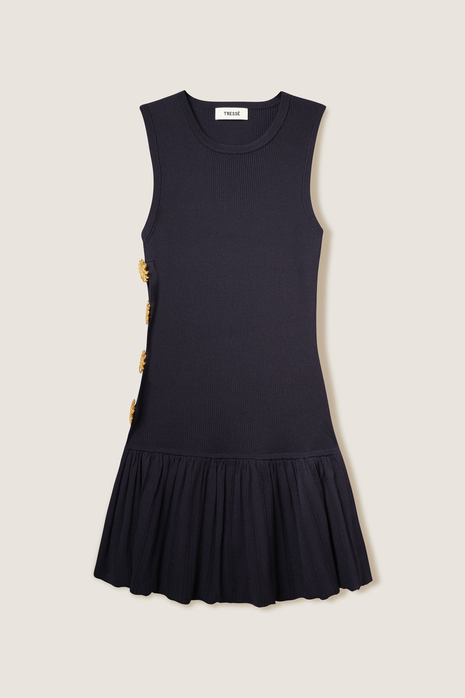 Robe courte plissée