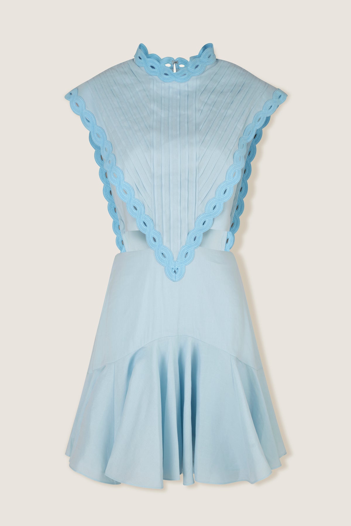 Robe courte à galon tresse