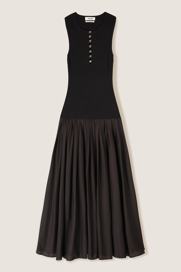 Robe longue bi matière