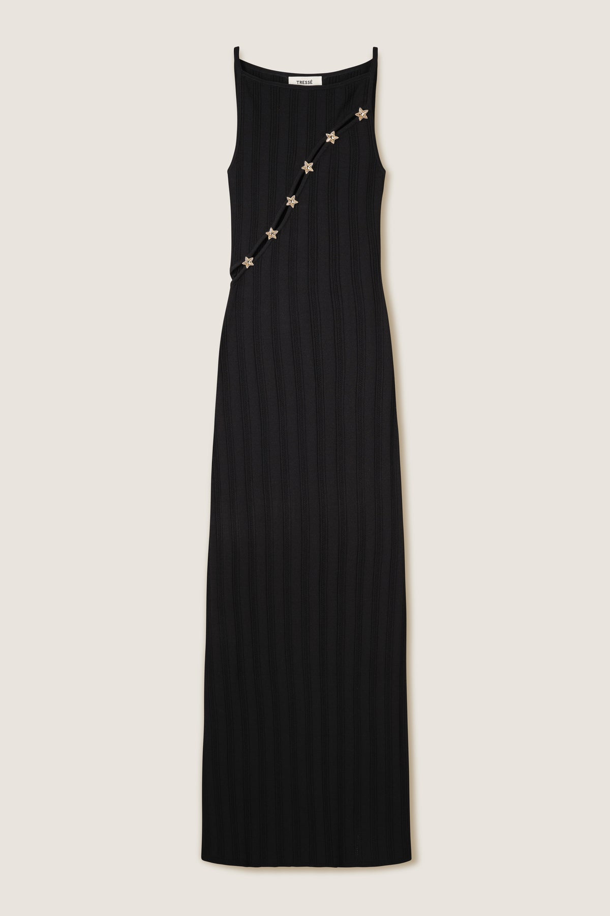 Robe en maille à ouverture asymétrique