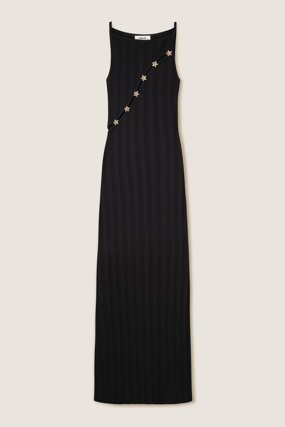 Robe en maille à ouverture asymétrique