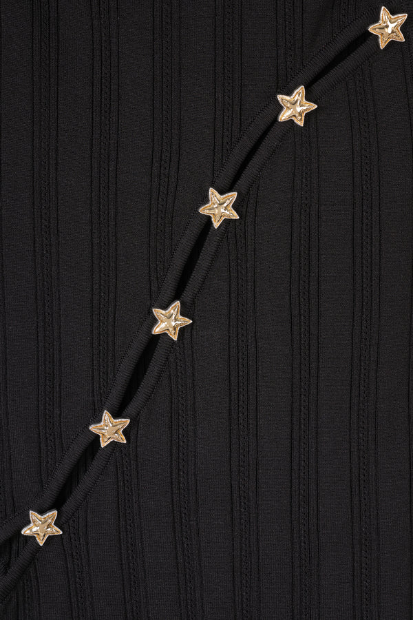 Robe en maille à ouverture asymétrique