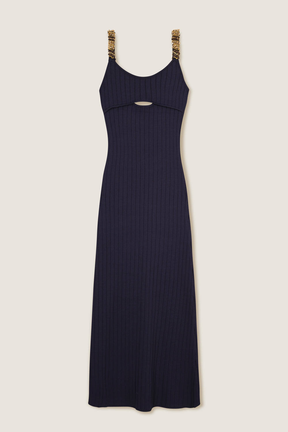 Robe longue en maille dos nu