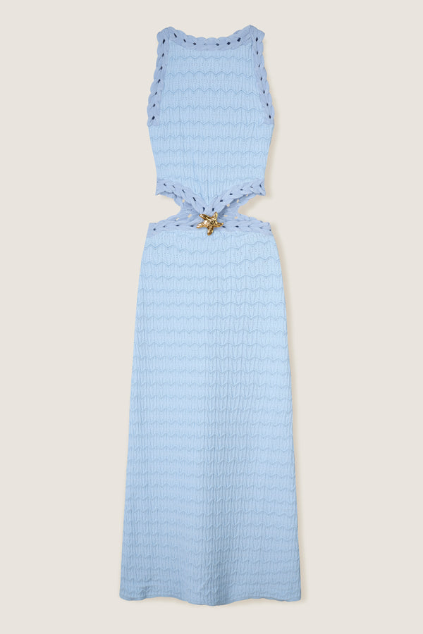 Robe longue à étoile dorée